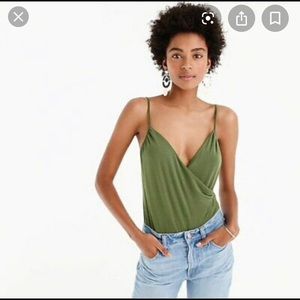 XL black J.Crew faux wrap bodysuit